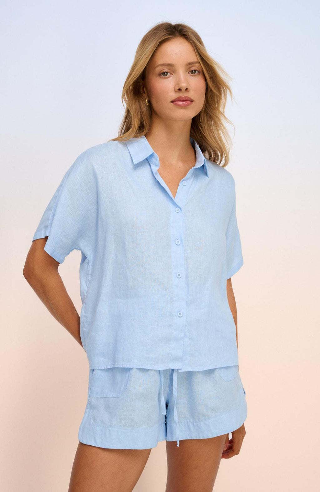 Bronte Short Set Chambray Blue | Effortless, Relaxed Vibes