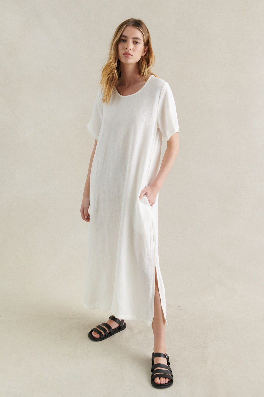 Bronte Tee Dress White | Effortless, Relaxed Style